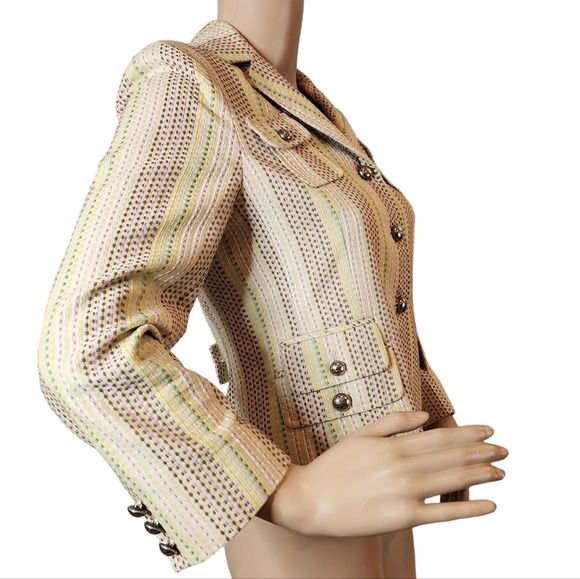 BCBGMAXAZRIA multi-colored stripe blazer. Women's size small. - Picture 11 of 16